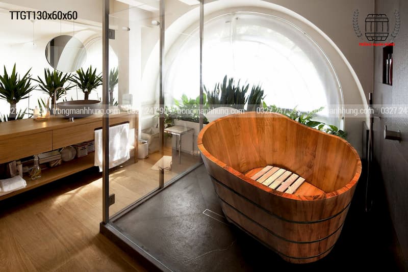 BỒN TẮM GỖ PƠMU MINI