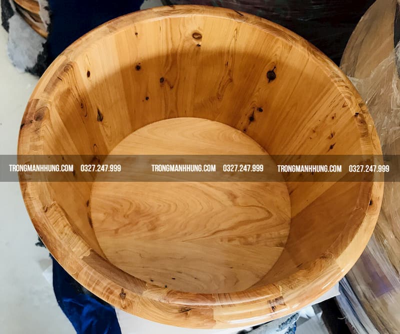 CHẬU NGÂM CHÂN GỖ THÔNG 2020 -GN02