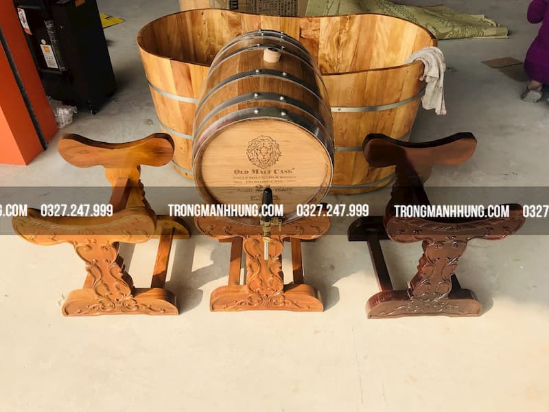 GIÁ ĐỠ THÙNG RƯỢU GỖ SỒI