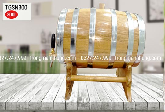 THÙNG ĐỰNG RƯỢU GỖ SỒI 300 LÍT