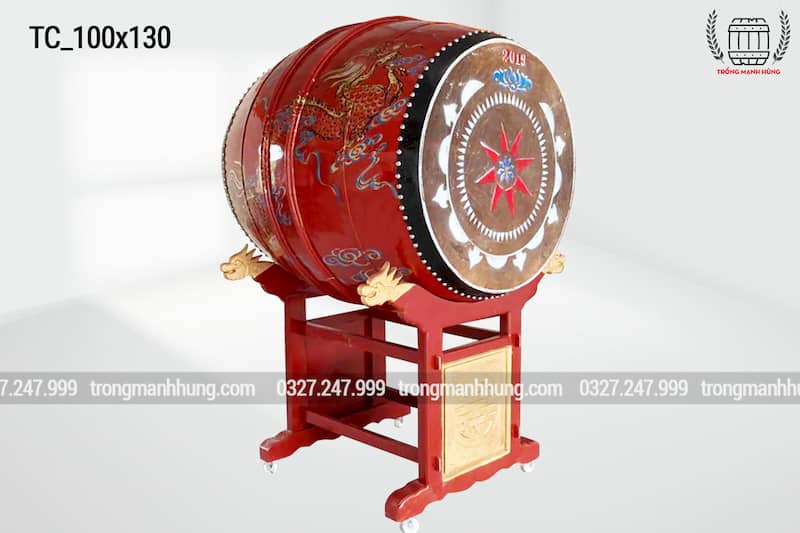 TRỐNG ĐÌNH CHÙA (100X130) VÂN MÂY HOẶC RỒNG